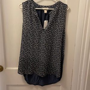 LOFT graphic Sleeveless Blouse